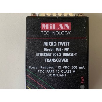 Milan MIL-10P Ethernet 802.3 10Base-T Transceiver